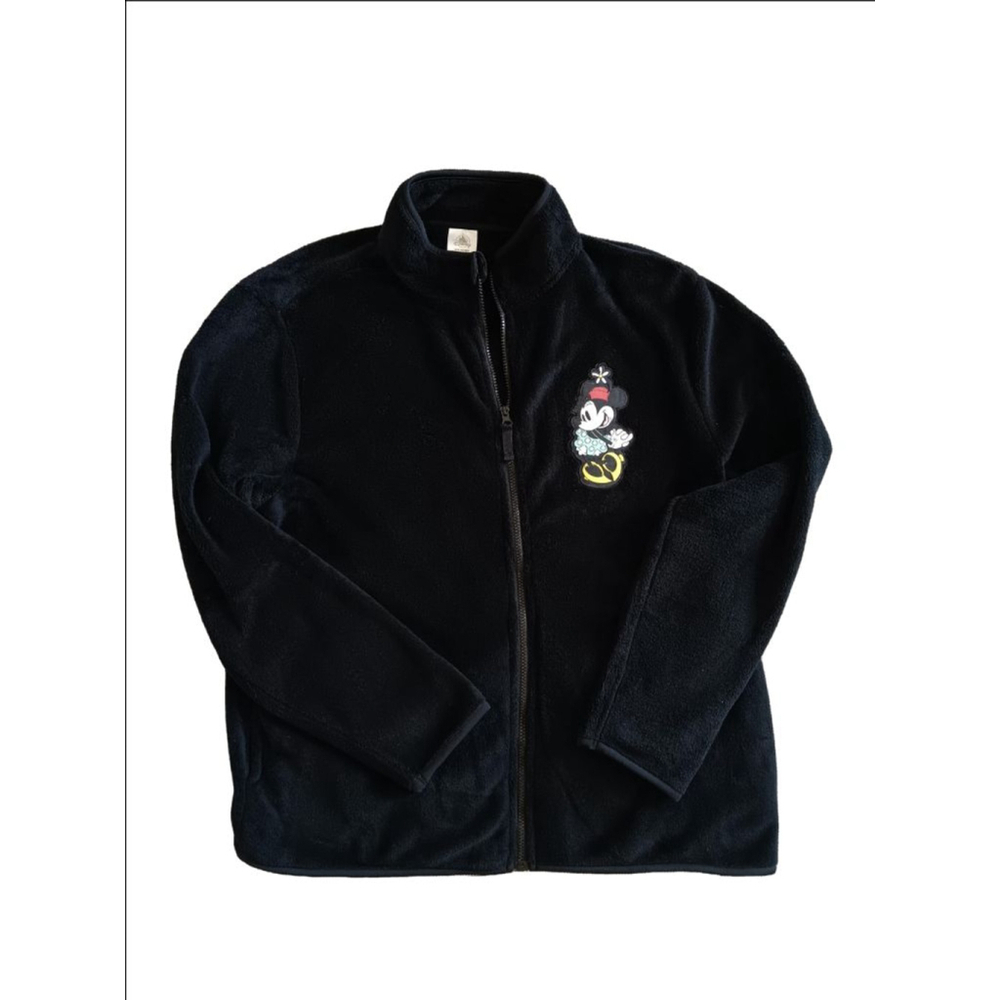 Women's Disney Fleece Jacket XXL Black Minnie Mouse Full Zip